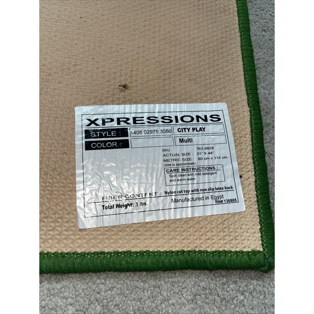 Rectangle Shape Kids Rug Carpet with Anti Skid Backing Made‎ Of Nylon-3 x 5 feet